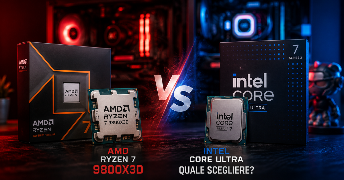 Ryzen 7 9800X3D vs Intel Core Ultra: quale CPU scegliere per il tuo PC gaming